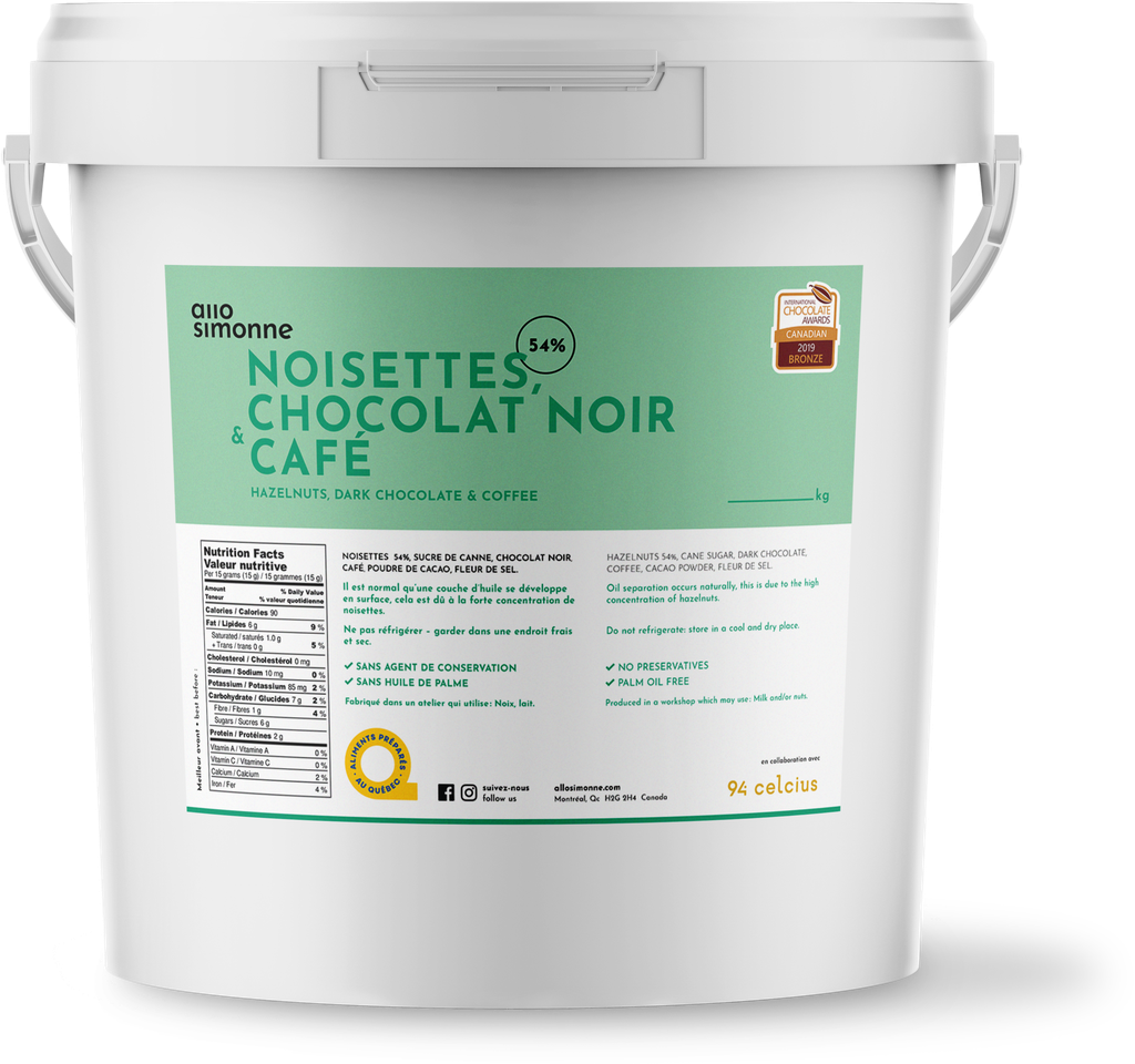 Noisettes, Chocolat Noir & Café - 5 kg