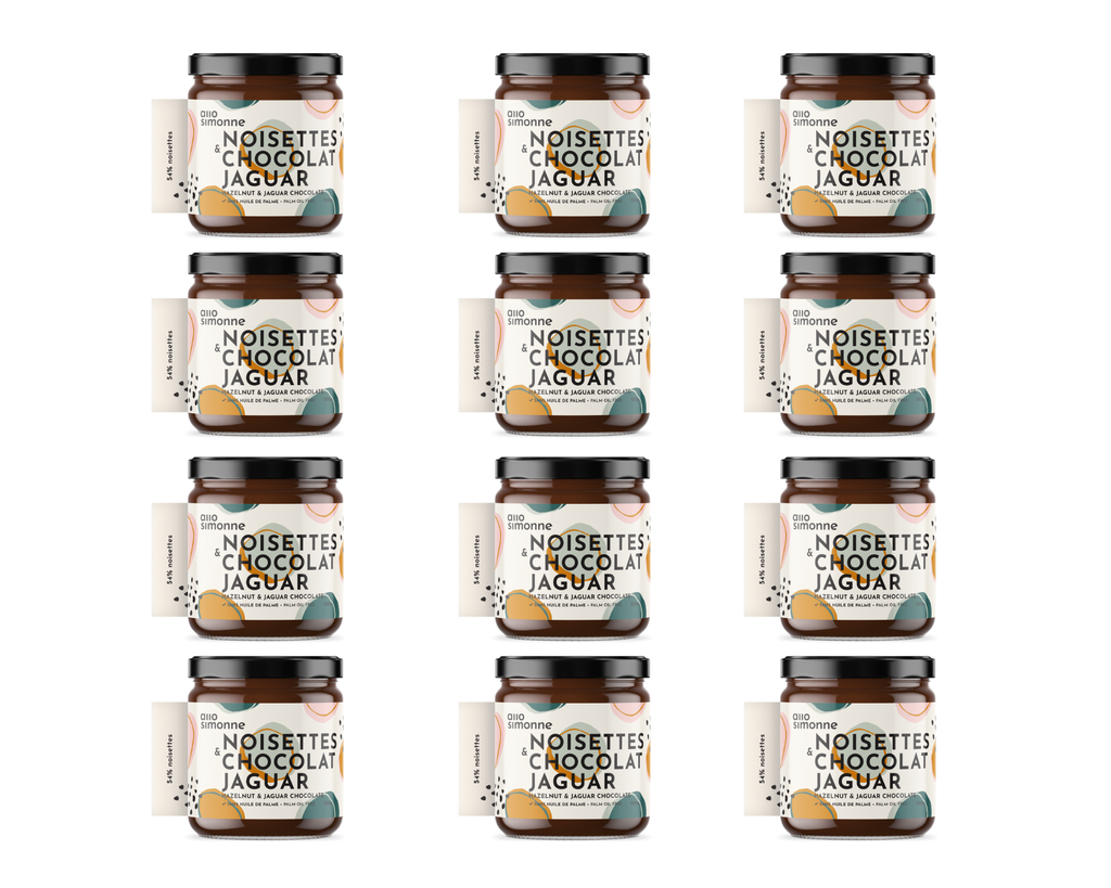 12 pots - Noisettes & Chocolat Jaguar - 220 g