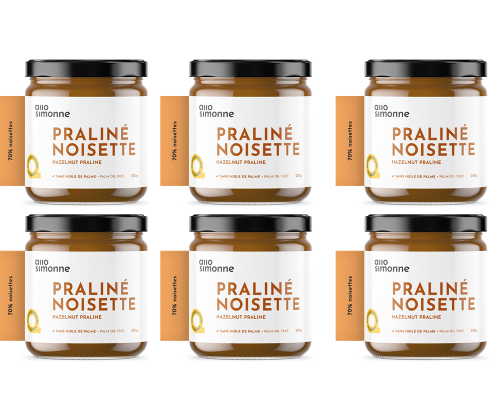 6 pots - Praliné Noisette - 220 g