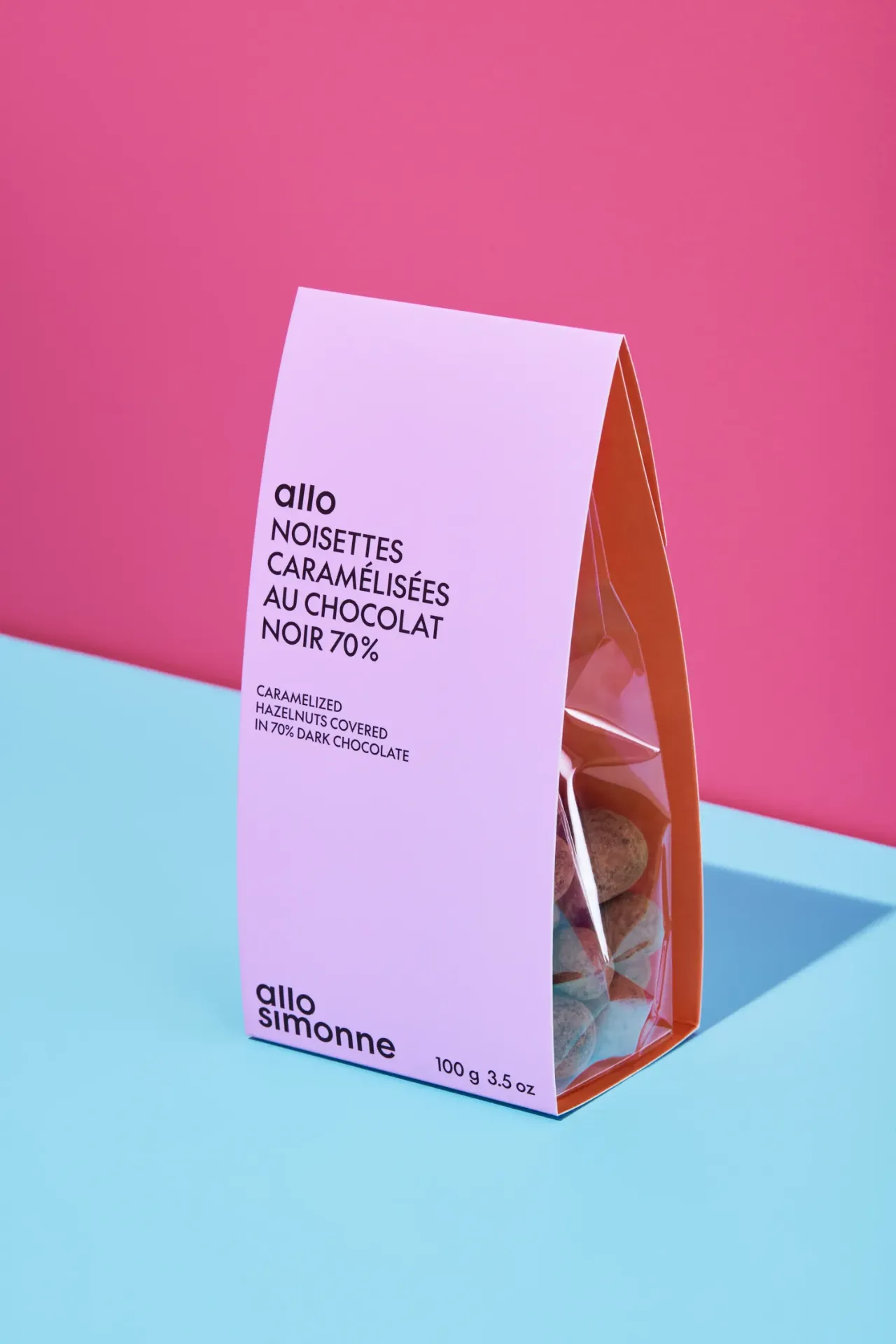 [ASCH04-06] Dragées Noisettes Caramelisées Chocolat Noir - 100 g