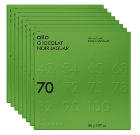 10 unités - Tablette Chocolat Jaguar 70% - 56 g