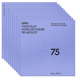 10 unités - Tablette Chocolat Mélilot Jaguar 75% - 56 g