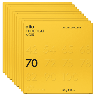 10 unités - Tablette Chocolat Philippines 70% - 56 g