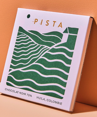 10 unités - Tablette Chocolat Huila Colombie 75% (Pista) - 56 g