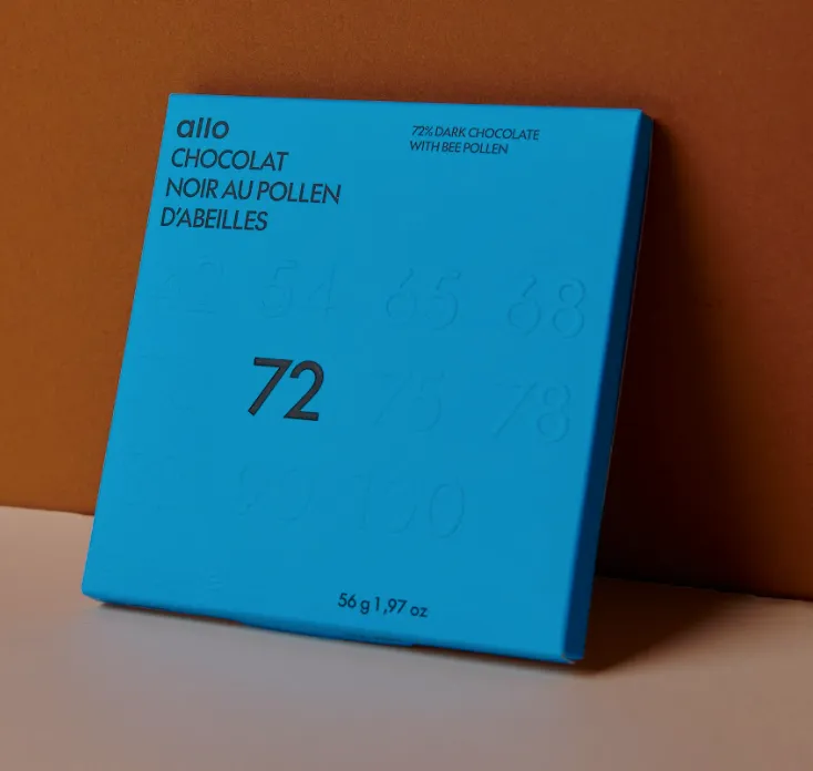 [ASCH07-26] Tablette chocolat Pérou Sisa 72% au pollen d'abeilles - 56 g